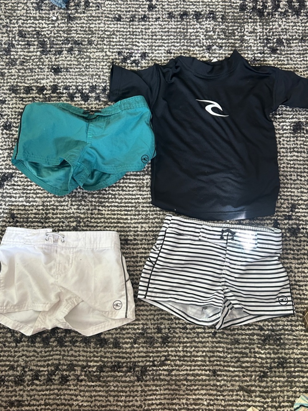 Girls board shorts and rash guard lot